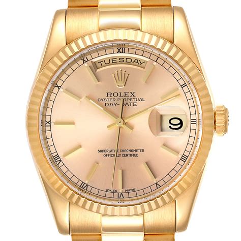 rolex day date president yellow gold